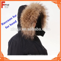 Recorte de piel de mapache natural para Hood